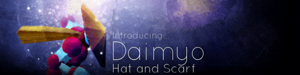 Daimyo hat and scarf